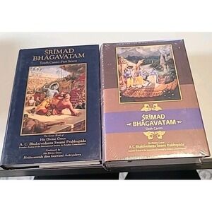 2 Books Srimad Bhagavatam Sixth Canto NEW. Tenth Canto‎ Part 7 Used  Hardcover